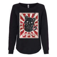 Kawaii cat Japanese black anime cat lover Womens California Wash Sweatshirt