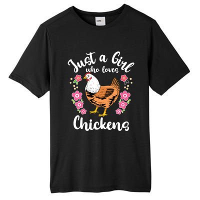 Kids Chicken Just A Girl Who Loves Chickens Tall Fusion ChromaSoft Performance T-Shirt