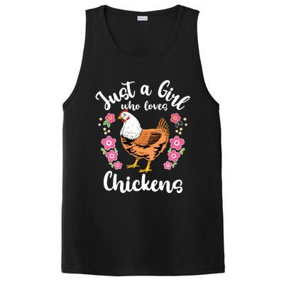 Kids Chicken Just A Girl Who Loves Chickens PosiCharge Competitor Tank