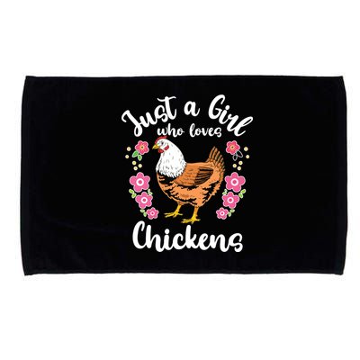 Kids Chicken Just A Girl Who Loves Chickens Microfiber Hand Towel