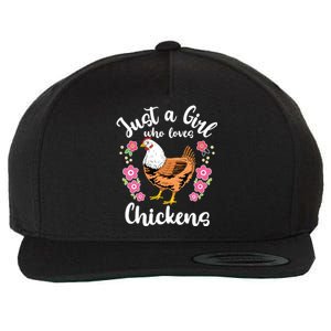 Kids Chicken Just A Girl Who Loves Chickens Wool Snapback Cap