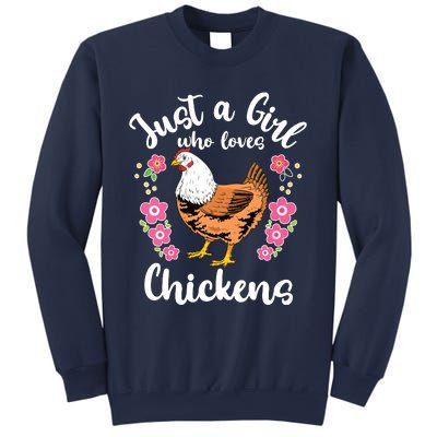 Kids Chicken Just A Girl Who Loves Chickens Sweatshirt