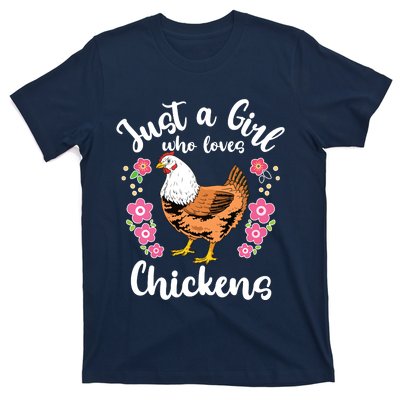 Kids Chicken Just A Girl Who Loves Chickens T-Shirt