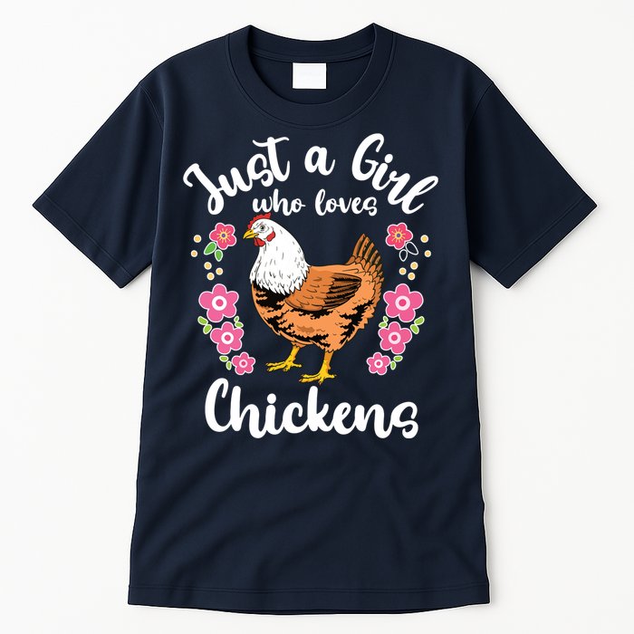 Kids Chicken Just A Girl Who Loves Chickens Tall T-Shirt