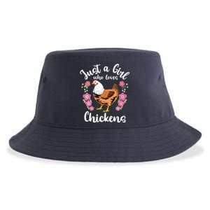 Kids Chicken Just A Girl Who Loves Chickens Sustainable Bucket Hat