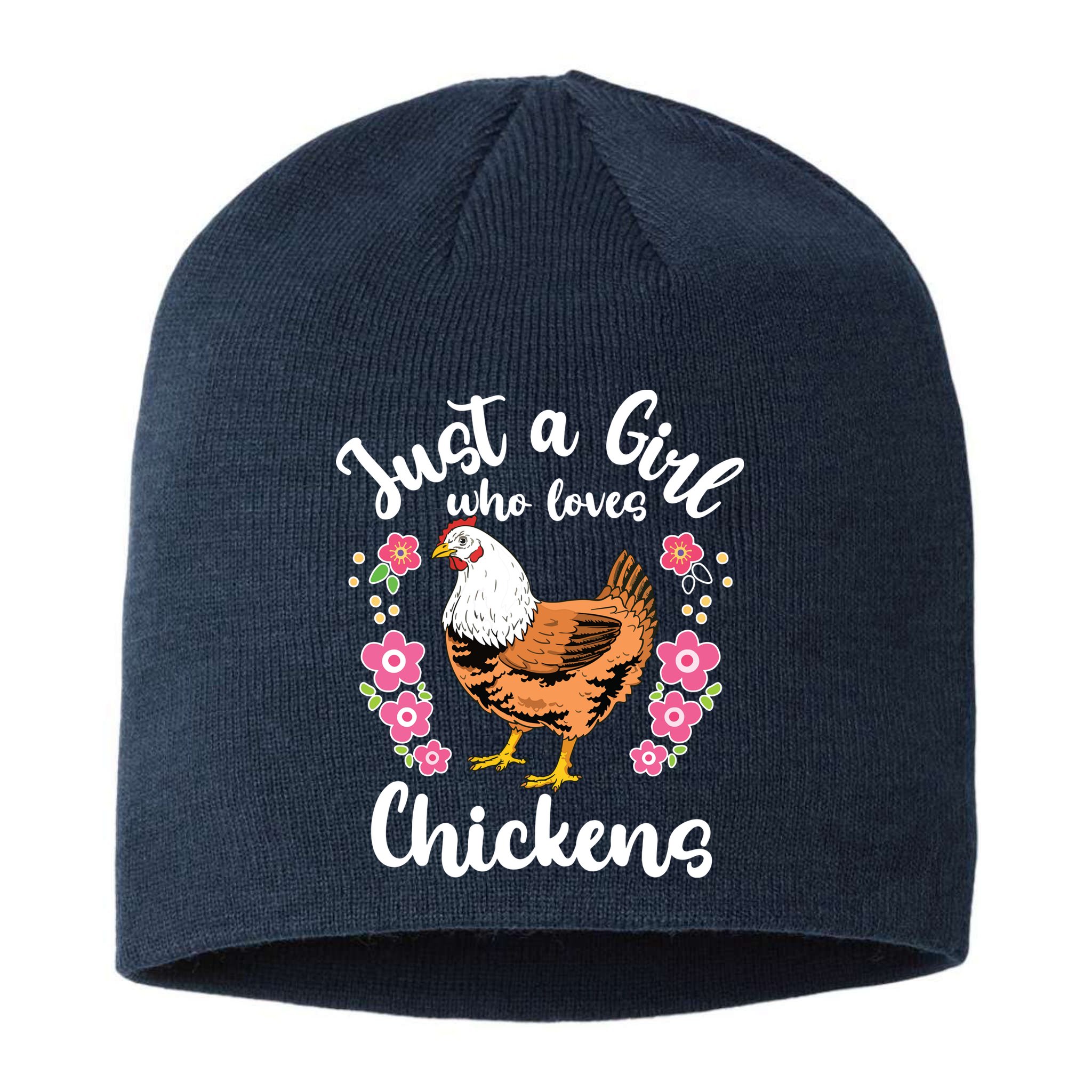 Kids Chicken Just A Girl Who Loves Chickens Sustainable Beanie
