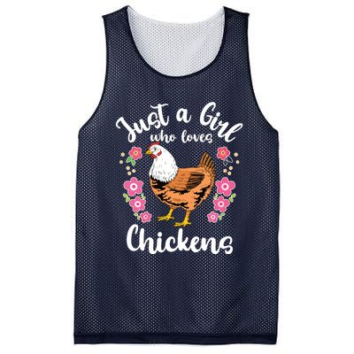 Kids Chicken Just A Girl Who Loves Chickens Mesh Reversible Basketball Jersey Tank