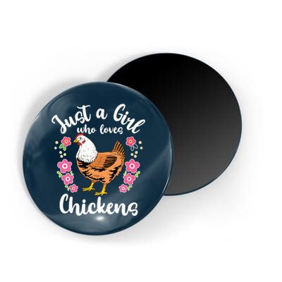 Kids Chicken Just A Girl Who Loves Chickens Magnet