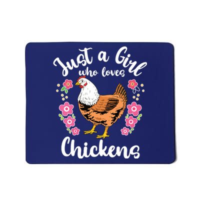 Kids Chicken Just A Girl Who Loves Chickens Mousepad