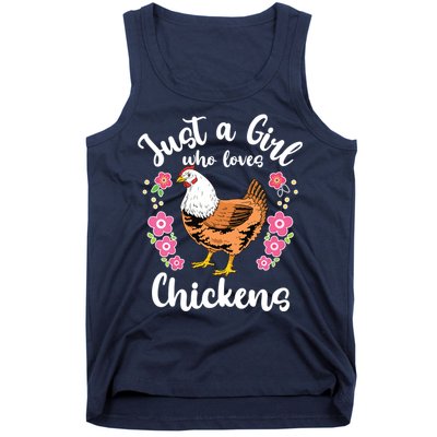 Kids Chicken Just A Girl Who Loves Chickens Tank Top