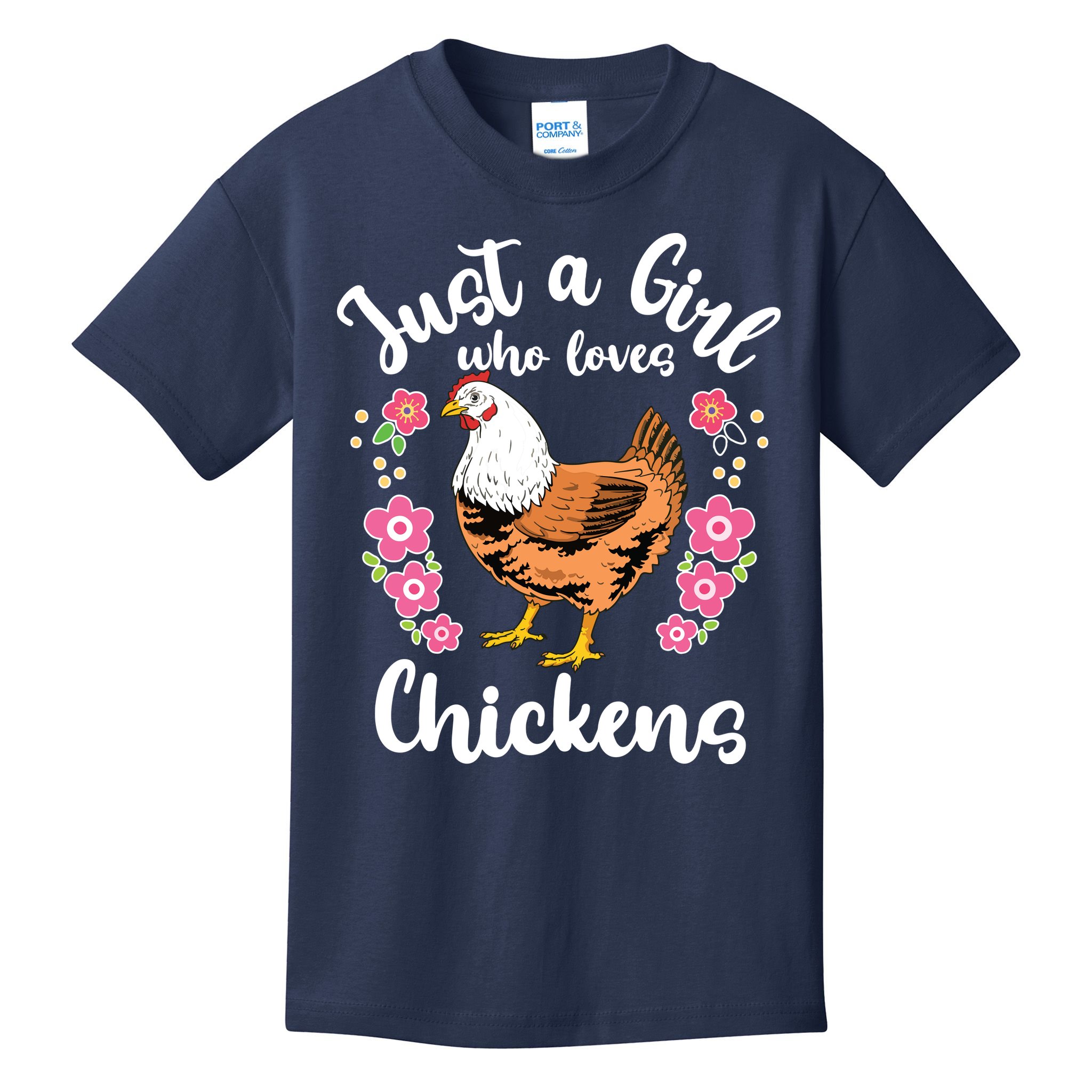 Kids Chicken Just A Girl Who Loves Chickens Kids T-Shirt