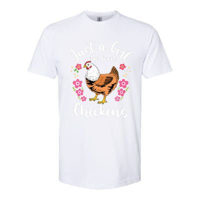 Kids Chicken Just A Girl Who Loves Chickens Softstyle CVC T-Shirt