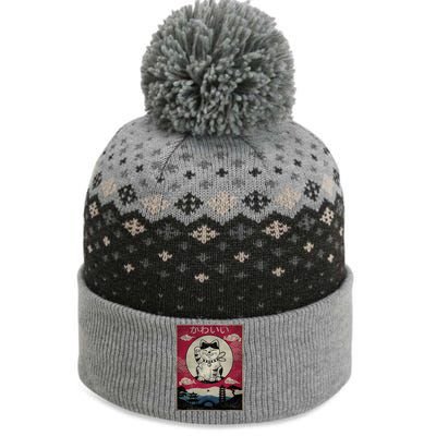 Kawaii Cat Japanese The Baniff Cuffed Pom Beanie