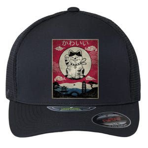 Kawaii Cat Japanese Flexfit Unipanel Trucker Cap