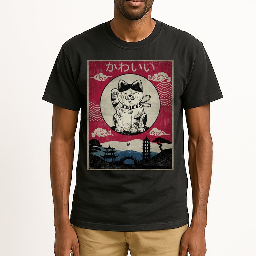 Kawaii Cat Japanese Tall T-Shirt