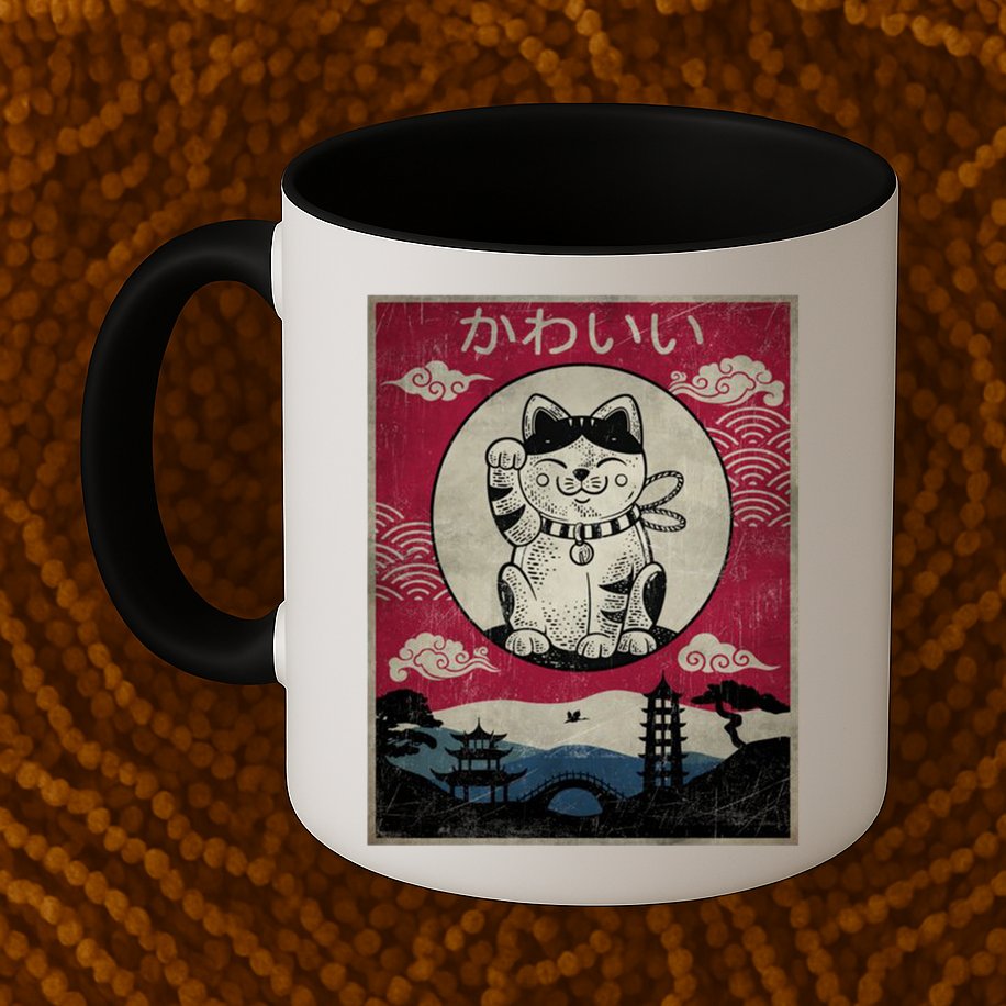 Kawaii Cat Japanese Mug