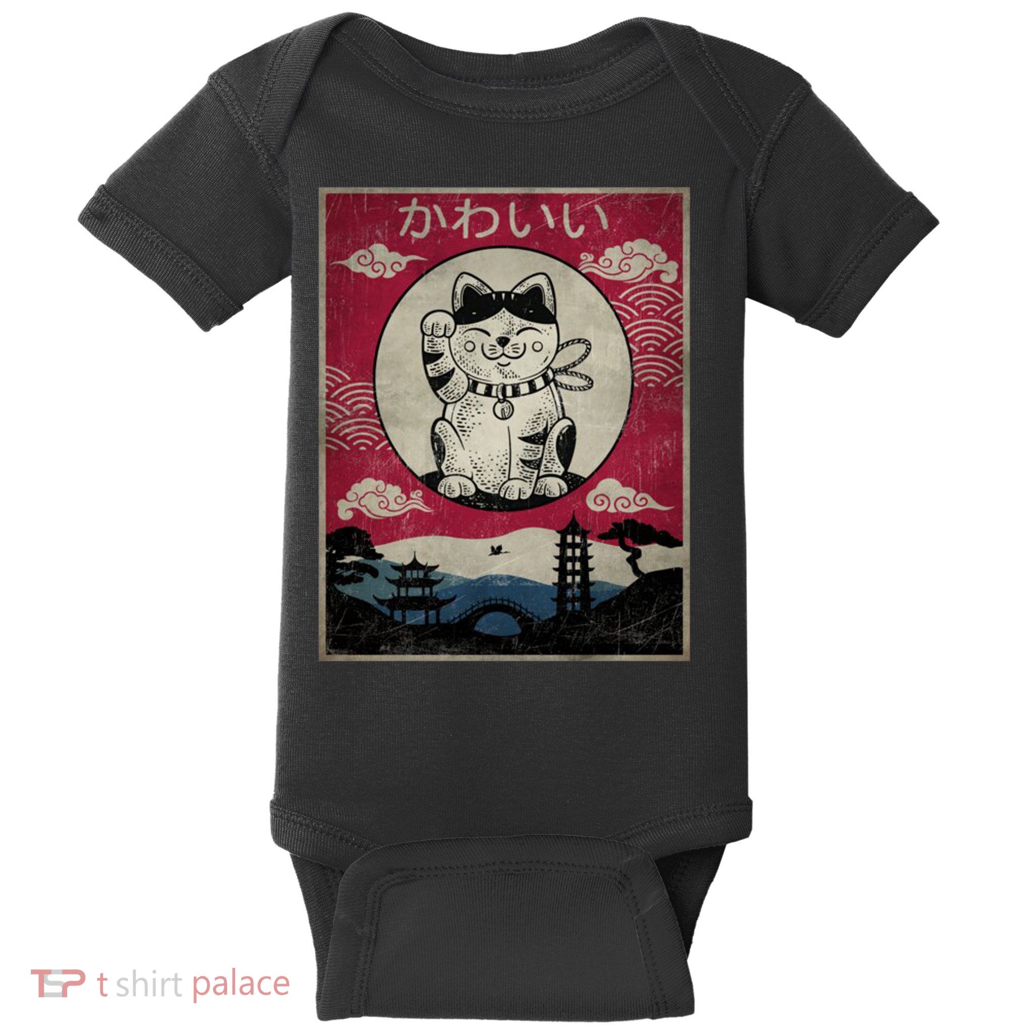 Kawaii Cat Japanese Baby Bodysuit