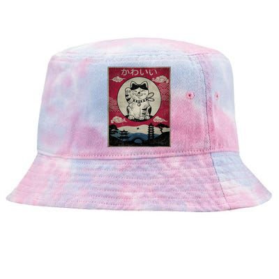 Kawaii Cat Japanese Tie-Dyed Bucket Hat