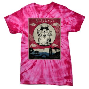 Kawaii Cat Japanese Tie-Dye T-Shirt