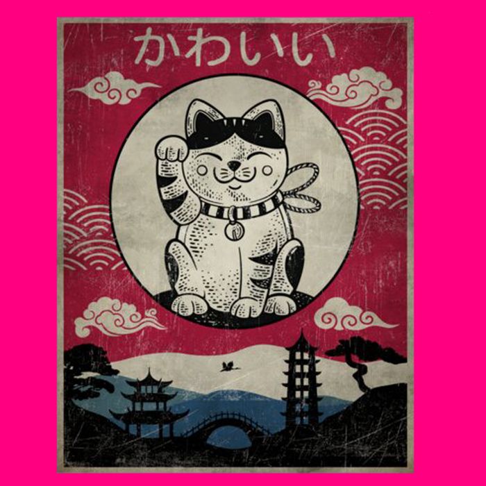 Kawaii Cat Japanese Toddler Fine Jersey T-Shirt