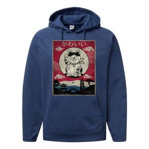 Kawaii Cat Japanese Performance Fleece Hoodie