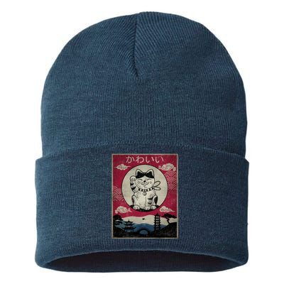 Kawaii Cat Japanese Sustainable Knit Beanie