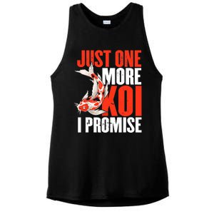 Koi Carp | Japanese Fish | Just One More Koi I Promise Ladies PosiCharge Tri-Blend Wicking Tank