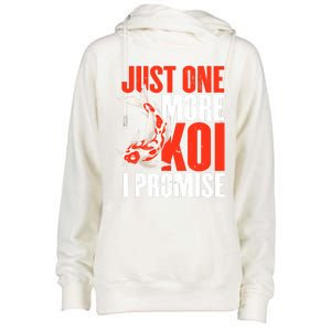 Koi Carp | Japanese Fish | Just One More Koi I Promise Womens Funnel Neck Pullover Hood