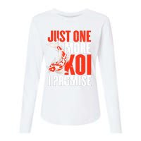 Koi Carp | Japanese Fish | Just One More Koi I Promise Womens Cotton Relaxed Long Sleeve T-Shirt