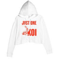 Koi Carp | Japanese Fish | Just One More Koi I Promise Crop Fleece Hoodie