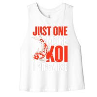 Koi Carp | Japanese Fish | Just One More Koi I Promise Women's Racerback Cropped Tank