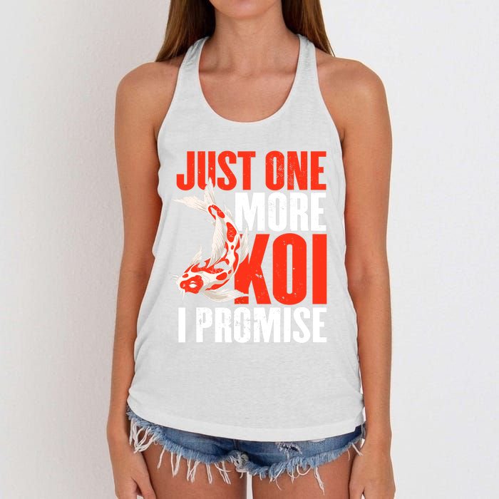 Koi Carp | Japanese Fish | Just One More Koi I Promise Women's Knotted Racerback Tank