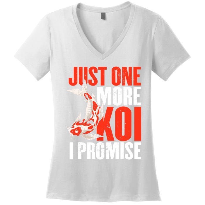 Koi Carp | Japanese Fish | Just One More Koi I Promise Women's V-Neck T-Shirt