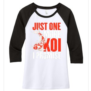 Koi Carp | Japanese Fish | Just One More Koi I Promise Women's Tri-Blend 3/4-Sleeve Raglan Shirt