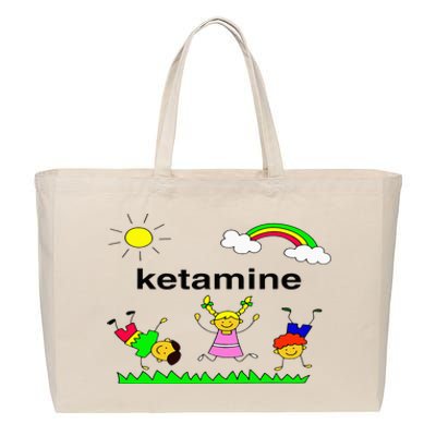 K.etamine Children Jumping Up And Having Fun Kids Cotton Canvas Jumbo Tote