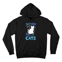 Kids Cat Just A Boy Who Loves Cats Gift For Cat Lovers TShirt Hoodie