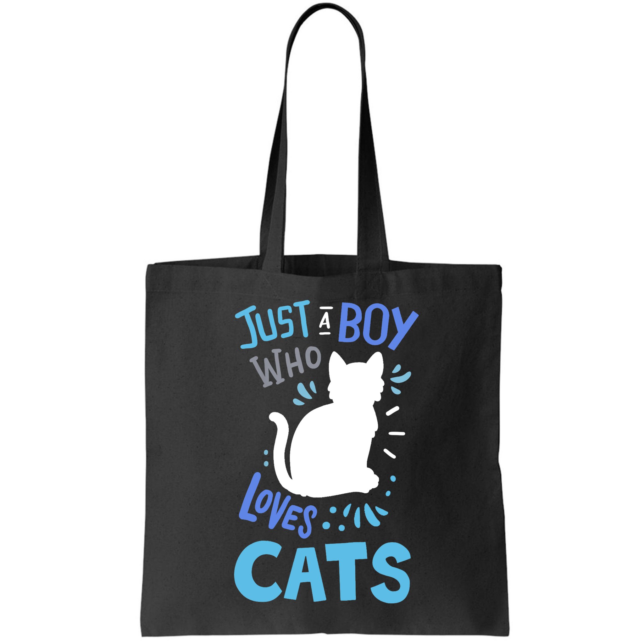Kids Cat Just A Boy Who Loves Cats Gift For Cat Lovers TShirt Bag
