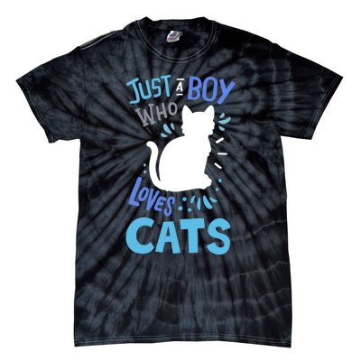 Kids Cat Just A Boy Who Loves Cats Gift For Cat Lovers TShirt Tie-Dye T-Shirt