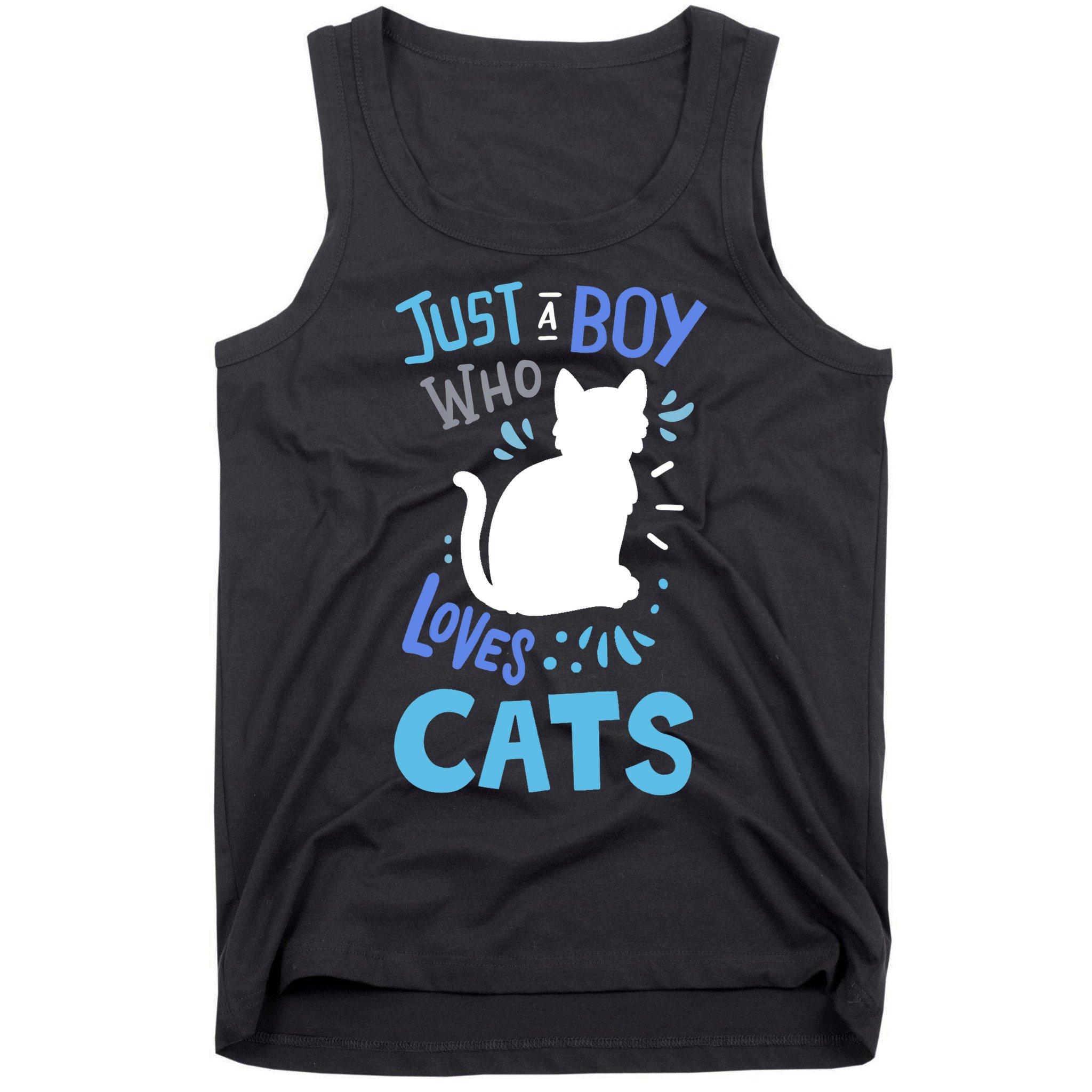 Kids Cat Just A Boy Who Loves Cats Gift For Cat Lovers TShirt Tank Top