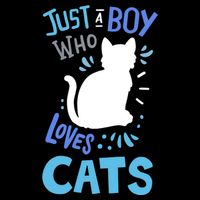 Kids Cat Just A Boy Who Loves Cats Gift For Cat Lovers TShirt Zip Tote Bag