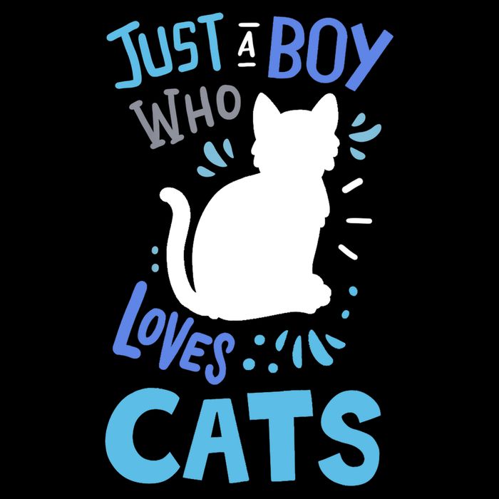 Kids Cat Just A Boy Who Loves Cats Gift For Cat Lovers TShirt Zip Tote Bag
