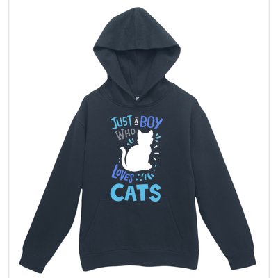 Kids Cat Just A Boy Who Loves Cats Gift For Cat Lovers TShirt Urban Pullover Hoodie