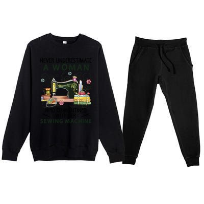 Knit Crochet Knitter Gift Crocheting Knitting Lover Gift Premium Crewneck Sweatsuit Set