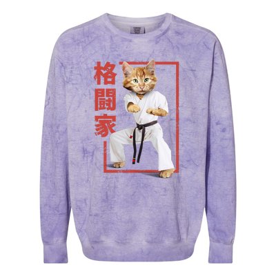 Karate Cat Colorblast Crewneck Sweatshirt