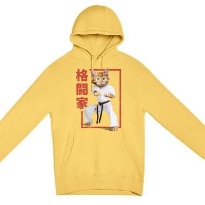 Karate Cat Premium Pullover Hoodie