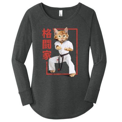 Karate Cat Women's Perfect Tri Tunic Long Sleeve Shirt