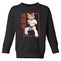 Karate Cat Toddler Sweatshirt