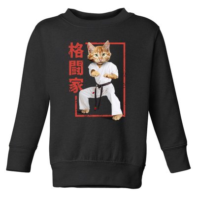 Karate Cat Toddler Sweatshirt