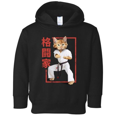 Karate Cat Toddler Hoodie