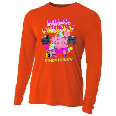 Kinda Chunky Kinda Hunky And Body Building Gym Cooling Performance Long Sleeve Crew